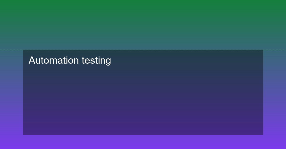 Automation testing
